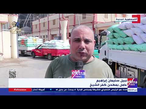 عمال مطاحن وصوامع كفر الشيخ يواصلون استقبال الأقماح وتسليمها للمخازن