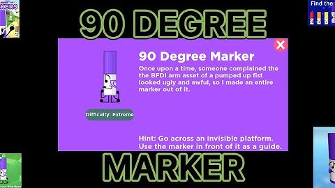 The easiest way to get the 90 DEGREE MARKER | Find The Markers