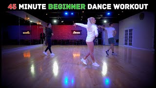 45 Minute Beginner Dance Workout - Bachata Salsa Merengue Cha Cha More Follow Along Exercises