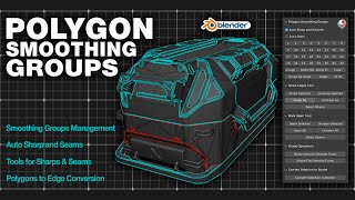 Polygon Smoothing Groups. Smooth  Your 3D Models FAST With This Blender Addon #Blender #smooth