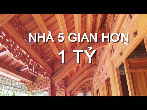 Khám Phá Nhà thờ Gỗ 3 Gian 2 Trái (5 gian) gỗ Xoan Đẹp giá 1 tỷ