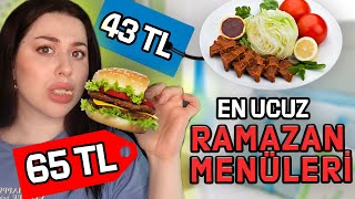 EN UCUZ RAMAZAN MENÜLERİNİ YEDİM 👀💵🍔