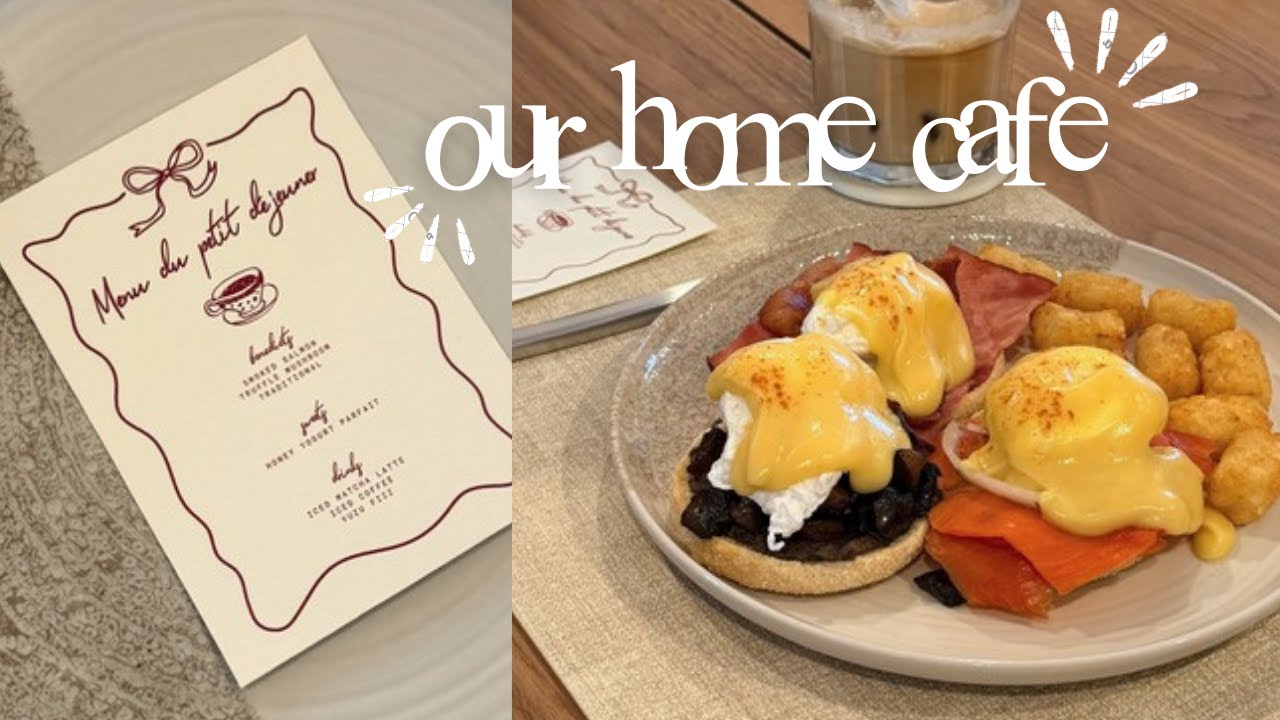HOME CAFE 🍳: hosting brunch at home, eggs benedict, holiday gift exchange, more blind boxes