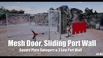 Mesh Door, Square Plate Swingers & Sliding Port Wall - Stage Design tool for USPSA/IPSC