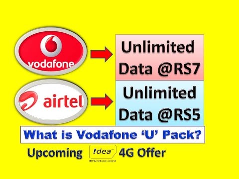 Unlimited Vodafone Data @RS 7|| Airtel @RS5 Unlimited Plan|| Vodafone 'U' Pack - YouTube