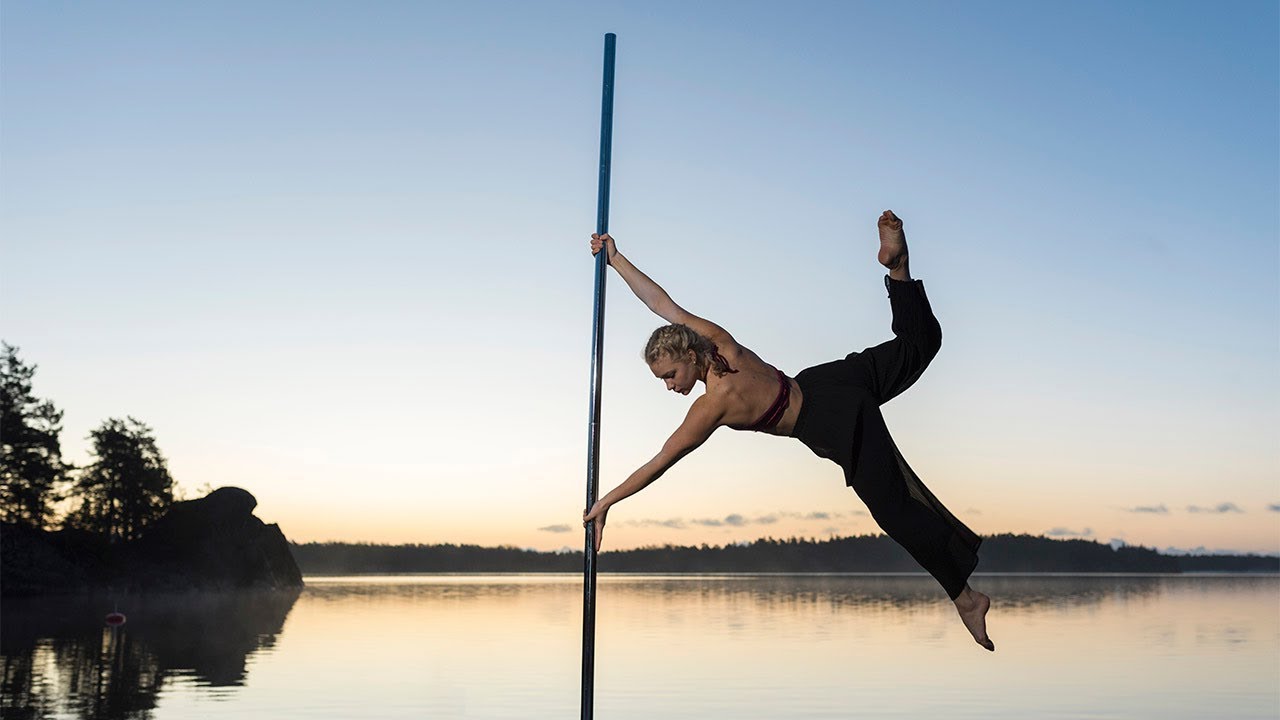 Winter Pole Dance Photoshoot - YouTube