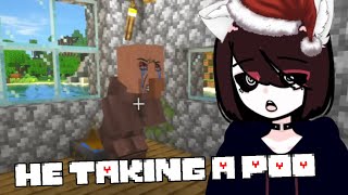 Speedrunning Minecraft but I enslave villagers Reaction HE TAKING A POO! (By GroxMC)