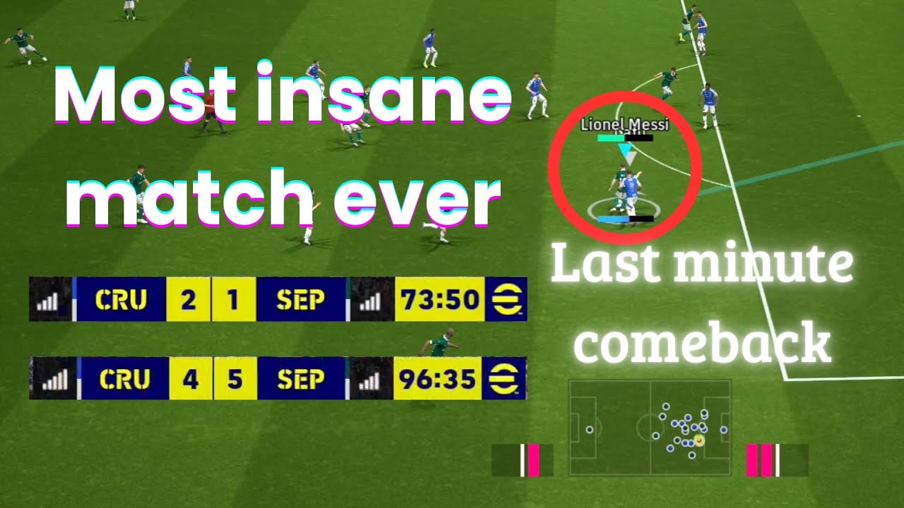 Most insane eFootball match I've ever played! Blitz Messi comeback ...