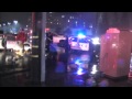 Vehicle Vs. Pedestrian Accident During Rain Storm In Modesto, California - News Footage