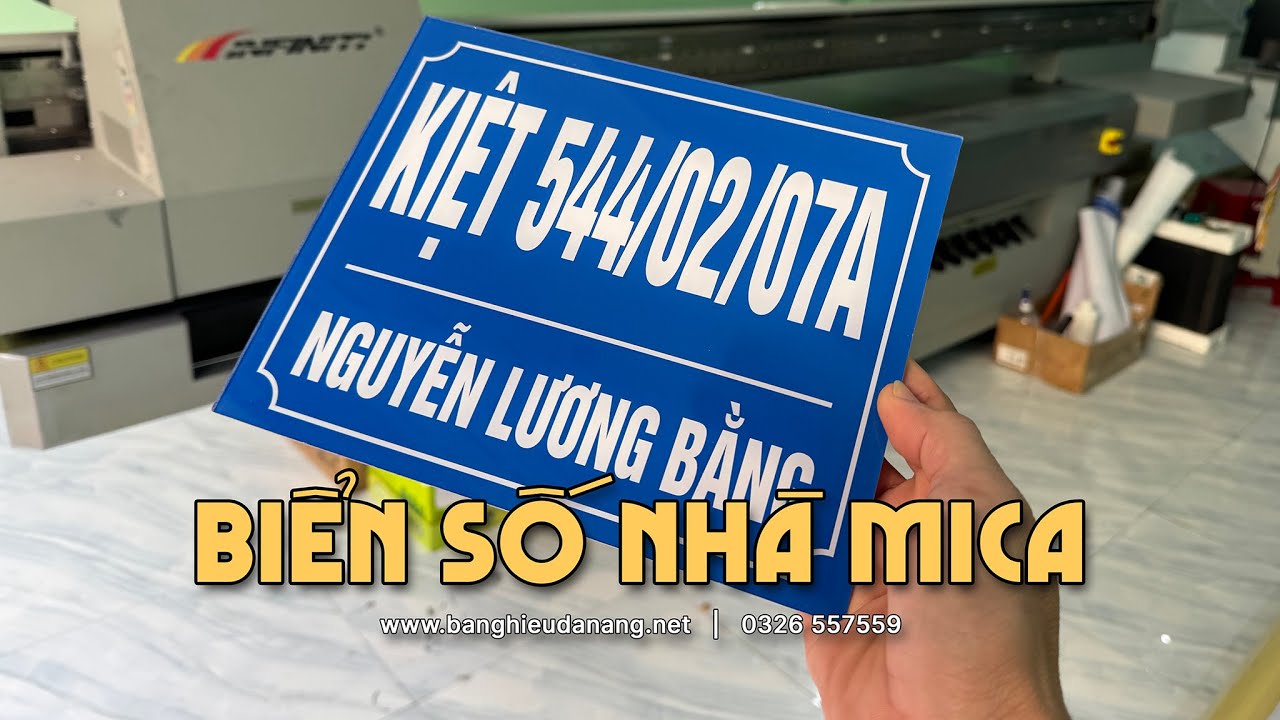 In UV Lên Mica  -  In UV  Làm Biển Số Nhà Đà Nẵng 