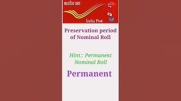 Nominal Roll Preservation, INDIAPOST