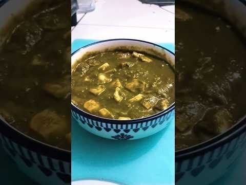Healthy & Creamy Palak Paneer Recipe in Hindi #cookingshorts #easyrecipe ##ytshorts #sabji