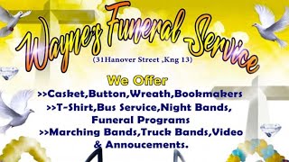 Wayne's funeral service