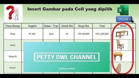 Trick memasukkan gambar ke database excel