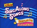 Disney sing along songs  disneyland fun  its a small world 1990