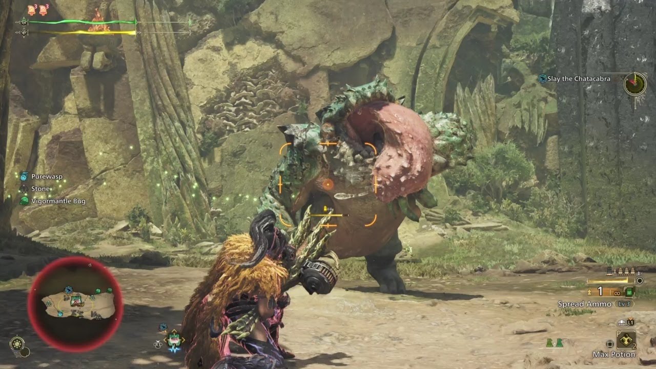 {MHWilds} Arena Chatacabra | Solo | 1'45