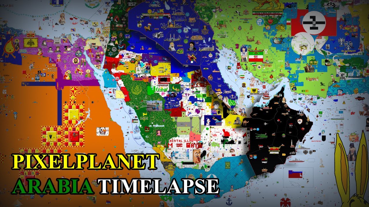 PixelPlanet - Arabia Timelapse - YouTube