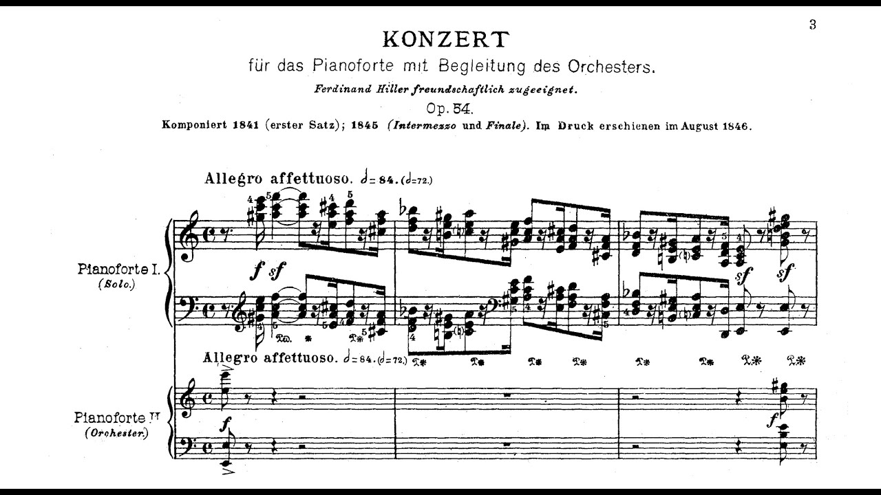 Schumann - Piano Concerto in A minor, Op. 54 [Zimerman] - YouTube