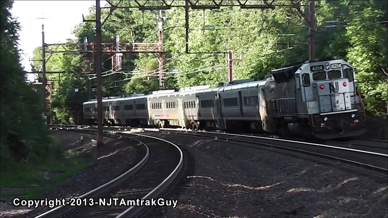 NJ Transit trains railfanning at Maplewood part 2 (Many train meets