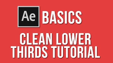Clean lower thirds tutorial - Adobe After Effects