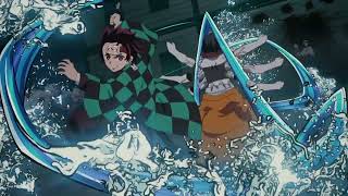 The moment when tanjiro cut all the hands of sasamaru