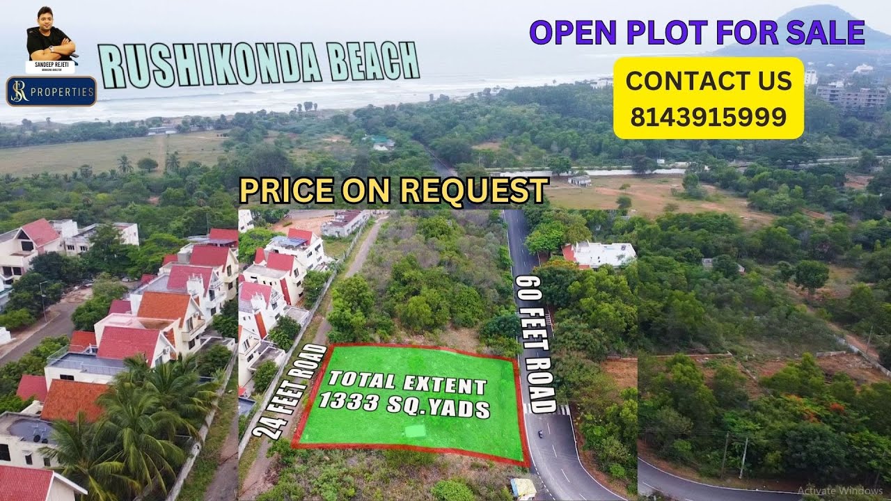 RUSHIKONDA | OPEN PLOT | NEAR RUSHIKONDA BEACH VIEW | 1333 SQ.YDS | FOR SALE |