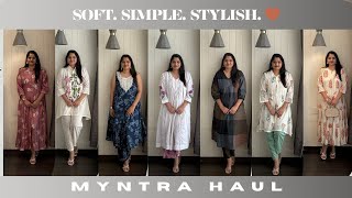 Soft Neutrals Only 🤎 | Everyday Cotton Kurta Sets Haul | Myntra Affordable Finds screenshot 5
