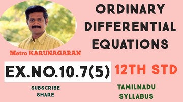 12th Std Maths Ex.10.7(5) Solve linear DIFFERENTIAL Equation (2x-10y^3)dy+ydx=0
