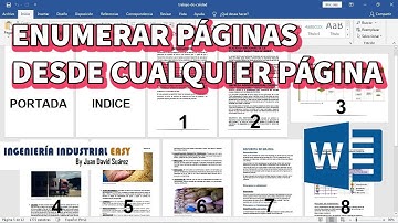 ENUMERAR PAGINAS EN WORD DESDE CUALQUIER PAGINA 2019