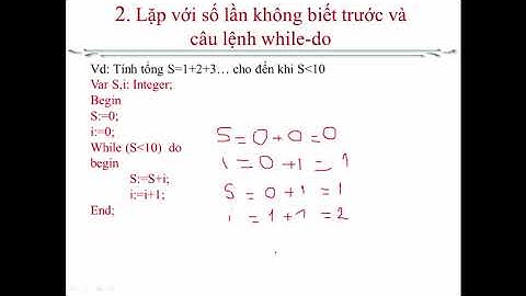 Cấu trúc lặp Pascal- câu lệnh while