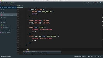 Vuejs 2 y Socket.IO: 09 Programar los eventos del servidor, login, logout y mensajes del chat