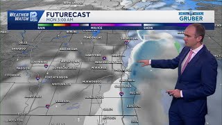 Lake-effect snow band targets lakeshore counties overnight