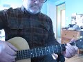 My first attempt at Ashokan Farewell on Uncle Roger&#39;s improvised tenor guitar
