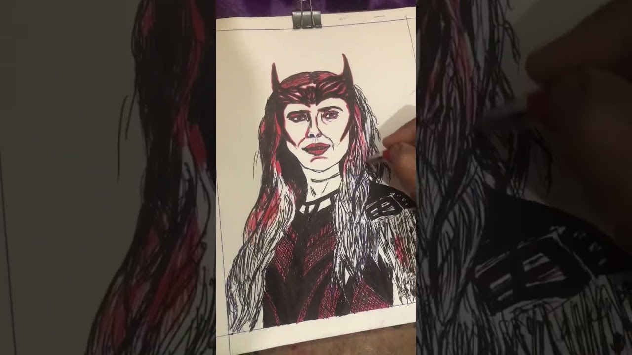 Scarlet Witch | Elizabeth Olsen | sketching | Drawing |