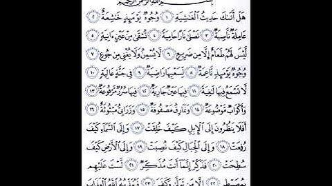 سوره الغاشية للشيخ عزيز عليلي بتلاوه خاشعه