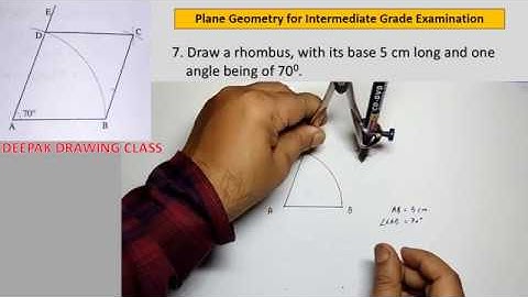 7 Construct a rhombus, the base and one angle being given - Intermediate Plane Geometry