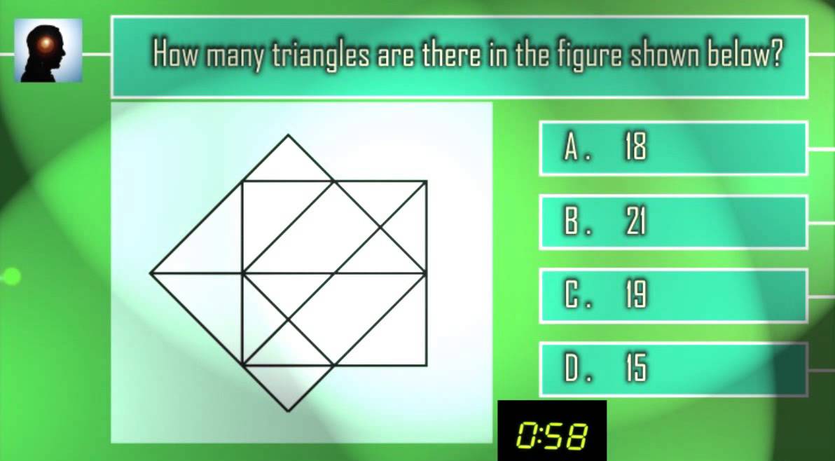 So You Think Youre So Smart Season 1 Episode 77 how many triangles QUIZ GAME YouTube