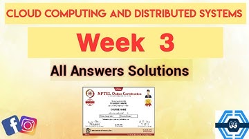 Cloud Computing And Distributed Systems | Week 3 Answers 2024 | NPTEL ||