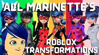 [ОБНОВЛЕНО] Все трансформации и объединения Маринетт в Roblox | Чудесный РП с Леди Флай
