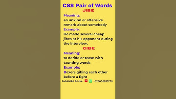 CSS Pair of Words | Homophone | Confusing Words | #pairofwords #css #ppsc #fpsc #competativeexam