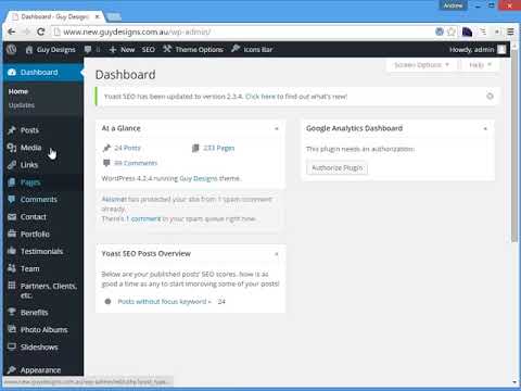Logging in to WordPress & Dashboard video preview