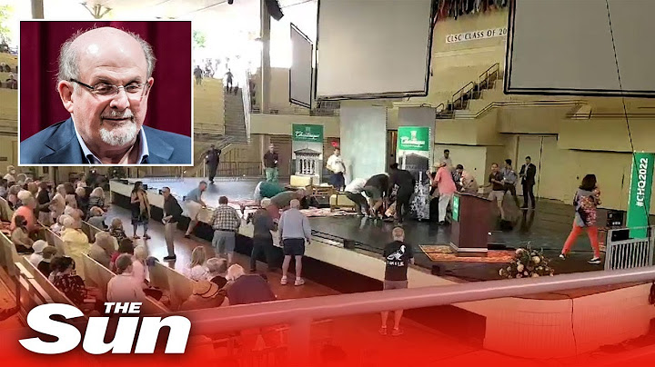 Watch as Salman Rushdie knifeman tackled by brave audience members moments after stabbing author