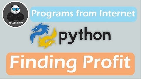 Calculate the Profit | Finding Profit Solving a Problem From Internet | Python Program |TheCodePanda