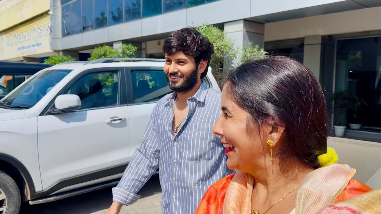 आज गये हिसार ♥️ वीशु ने कराई Thar Book 🚙😍