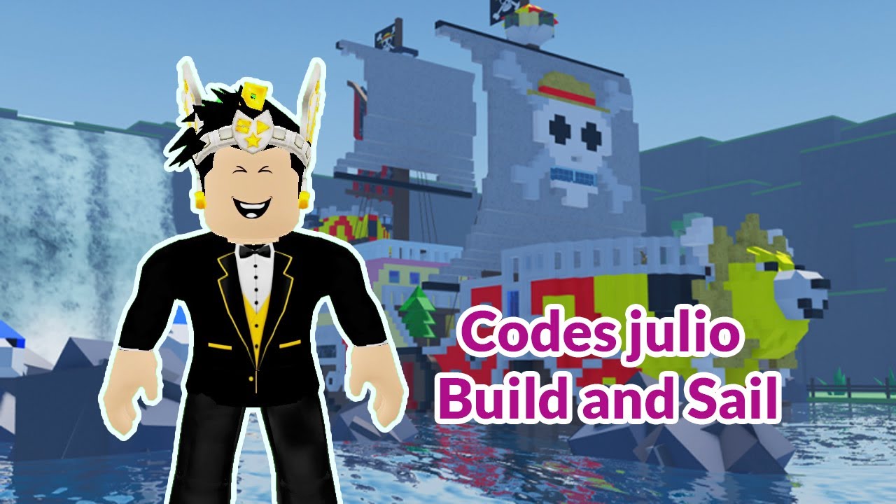 Los 3 codes de julio en Build and Sail🔨⛵de Roblox en la descripción del