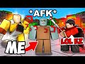 Pretending to be AFK with DEATH COUNTER, DEATH BLOW, and MORE in The Strongest Battlegrounds