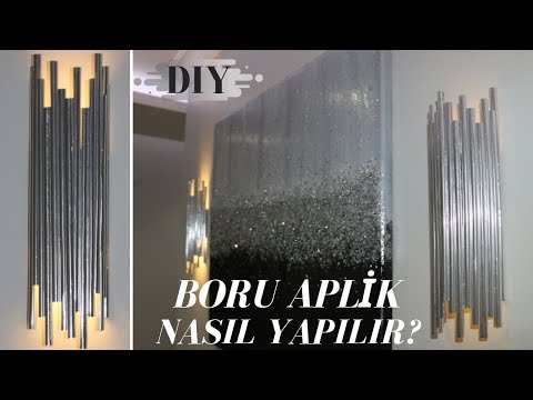 BORU APLİK NASIL YAPILIR? Pilli Duvar Aydınlatması | Kendin Yap DİY