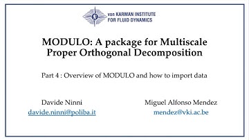MODULO Tutorial 4 : Overview of MODULO and how to import data