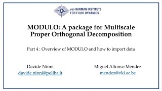 MODULO Tutorial 4 : Overview of MODULO and how to import data