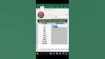 Excel Tips & Tricks | Easy Way to Convert Grams to Kilograms in #Excel #exceltips #exceltutorial